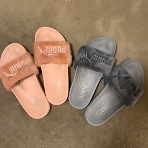 lavender fenty puma slides